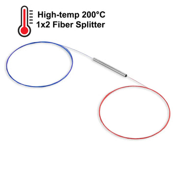 High Temperature 200°C Singlemode 1x2 Fiber Splitter Couplers